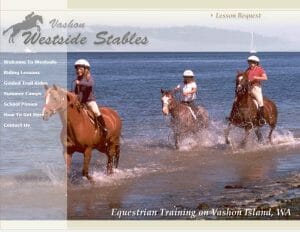 Vashon Island horseback riding and tours with Westside Stables