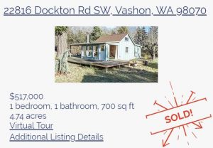 Vashon Island Sold home by The Bunch Team