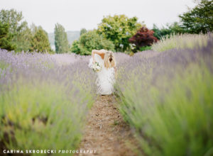 Vashon Island Wedding Venue Lavender Hill Farm - bride in field