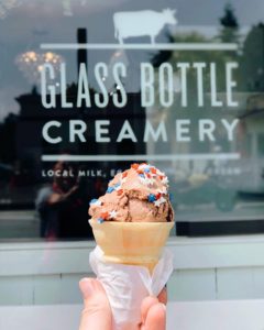 Glass Bottle Creamery - Vashon Island - Ice cream cone