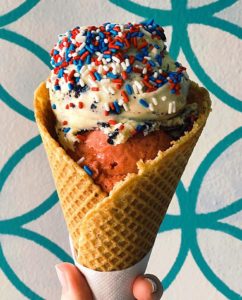 Glass Bottle Creamery - Vashon Island - Ice cream waffle cone